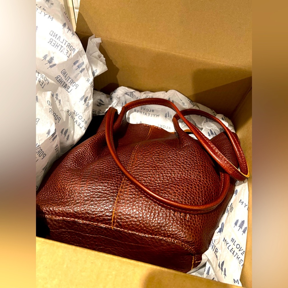 Portland Leather Goods Large Devan Tote in Nutmeg C-Sale item